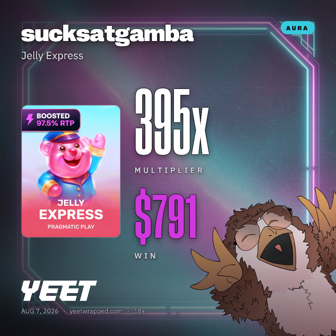 sucksatgamba hit 395.3x on Jelly Express