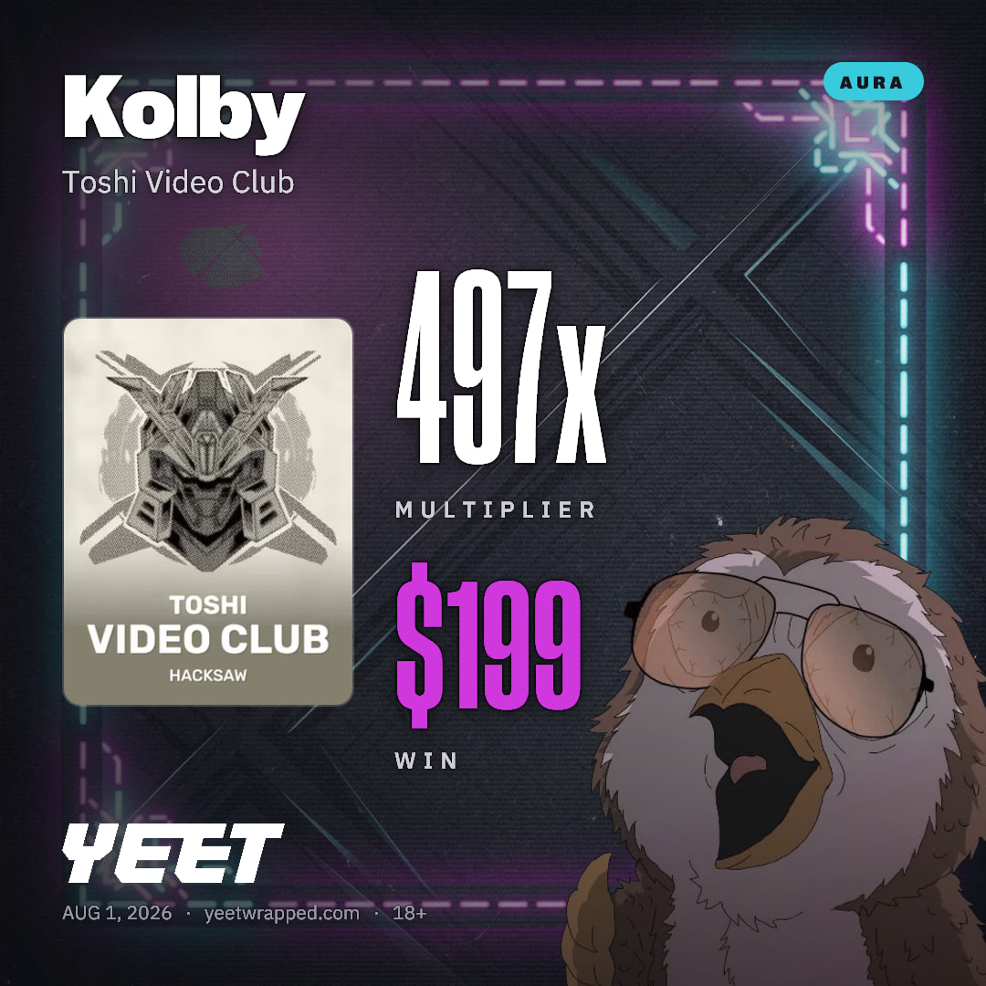Kolby hit 496.8x on Toshi Video Club