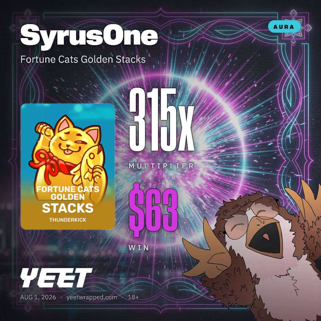 SyrusOne hit 315.2x on Fortune Cats Golden Stacks