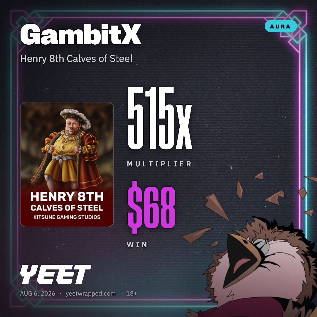 GambitX hit 514.7x on Henry 8th Calves of Steel