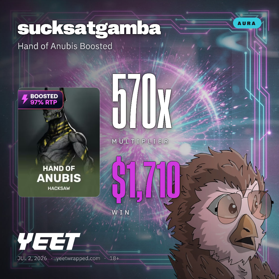 sucksatgamba hit 569.9x on Hand of Anubis Boosted