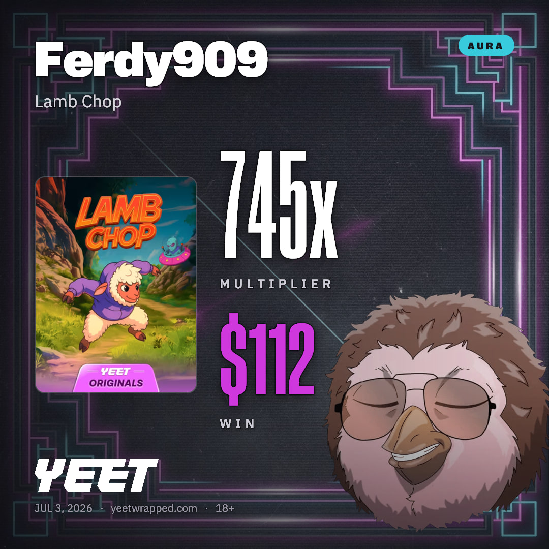 Ferdy909 hit 745.1x on Lamb Chop