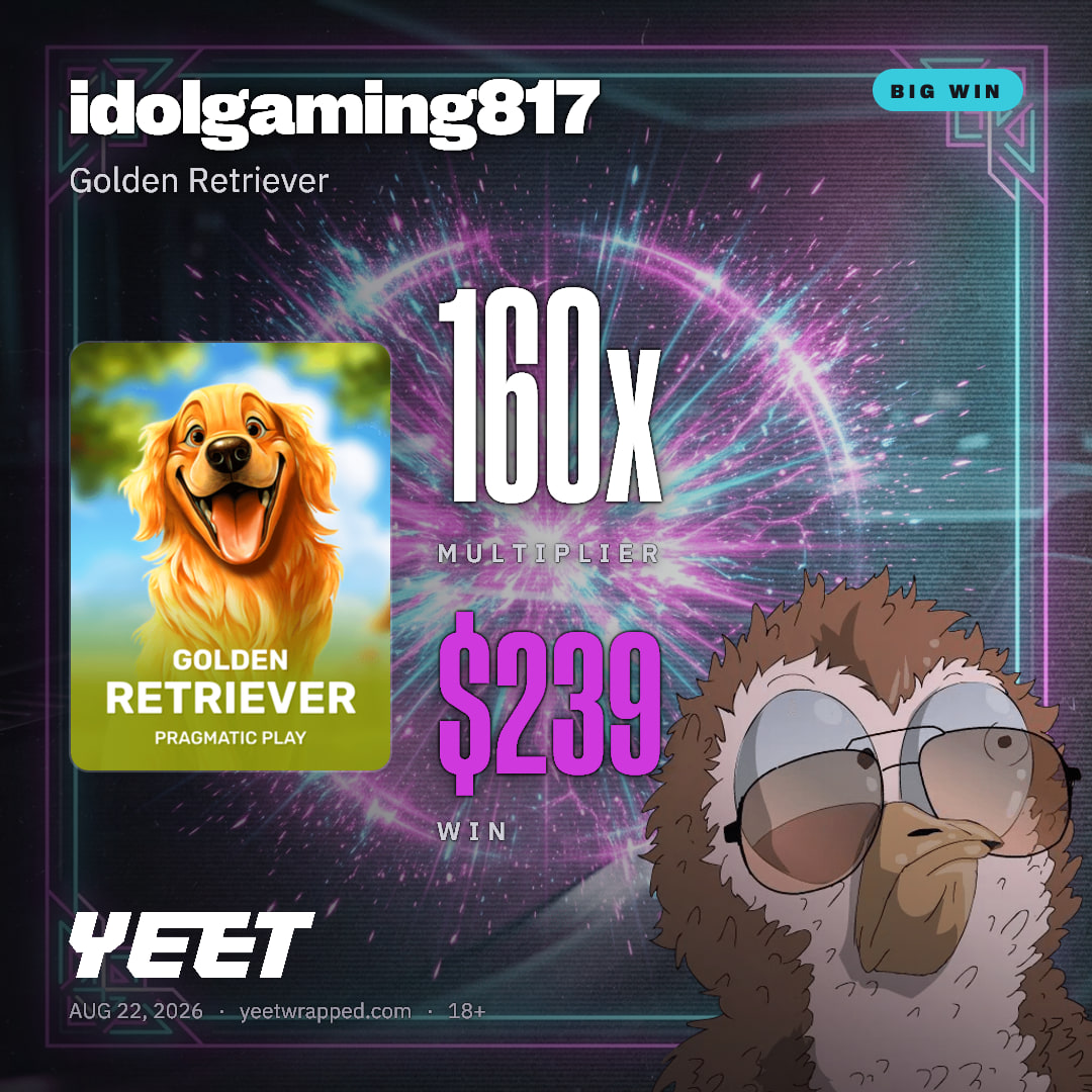 idolgaming817 hit 159.5x on Golden Retriever