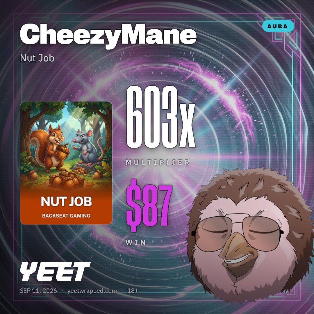 CheezyMane hit 603.1x on Nut Job
