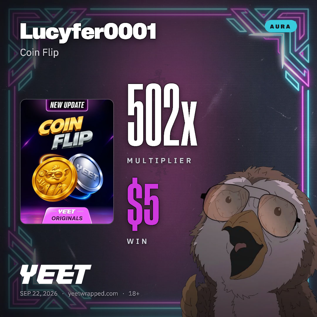 Lucyfer0001 hit 501.8x on Coin Flip