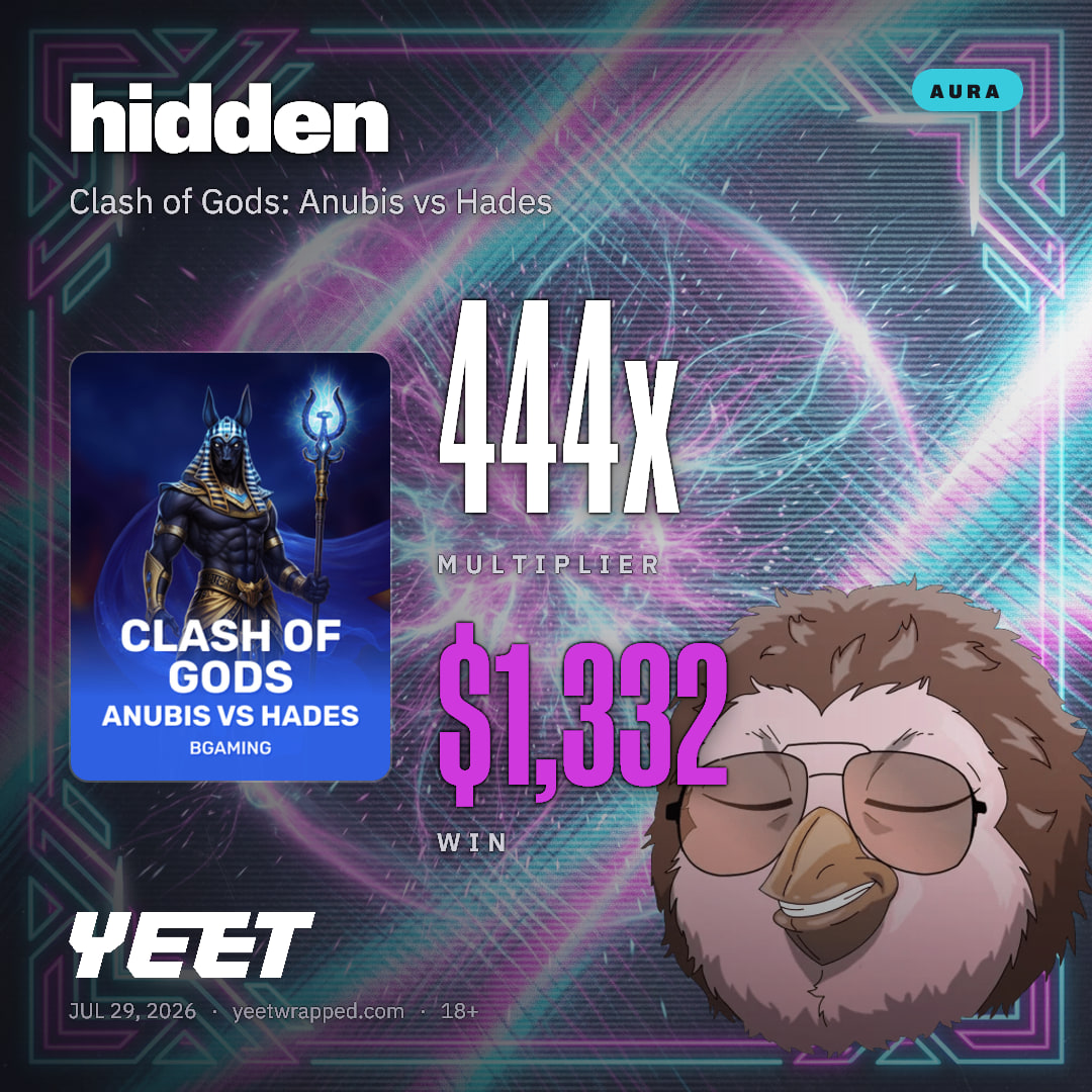 hidden hit 443.9x on Clash of Gods: Anubis vs Hades
