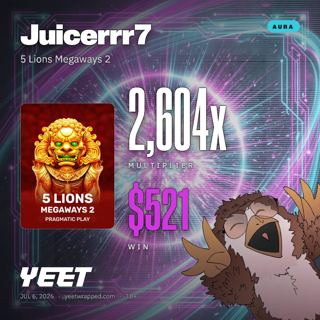 Juicerrr7 hit 2,604x on 5 Lions Megaways 2