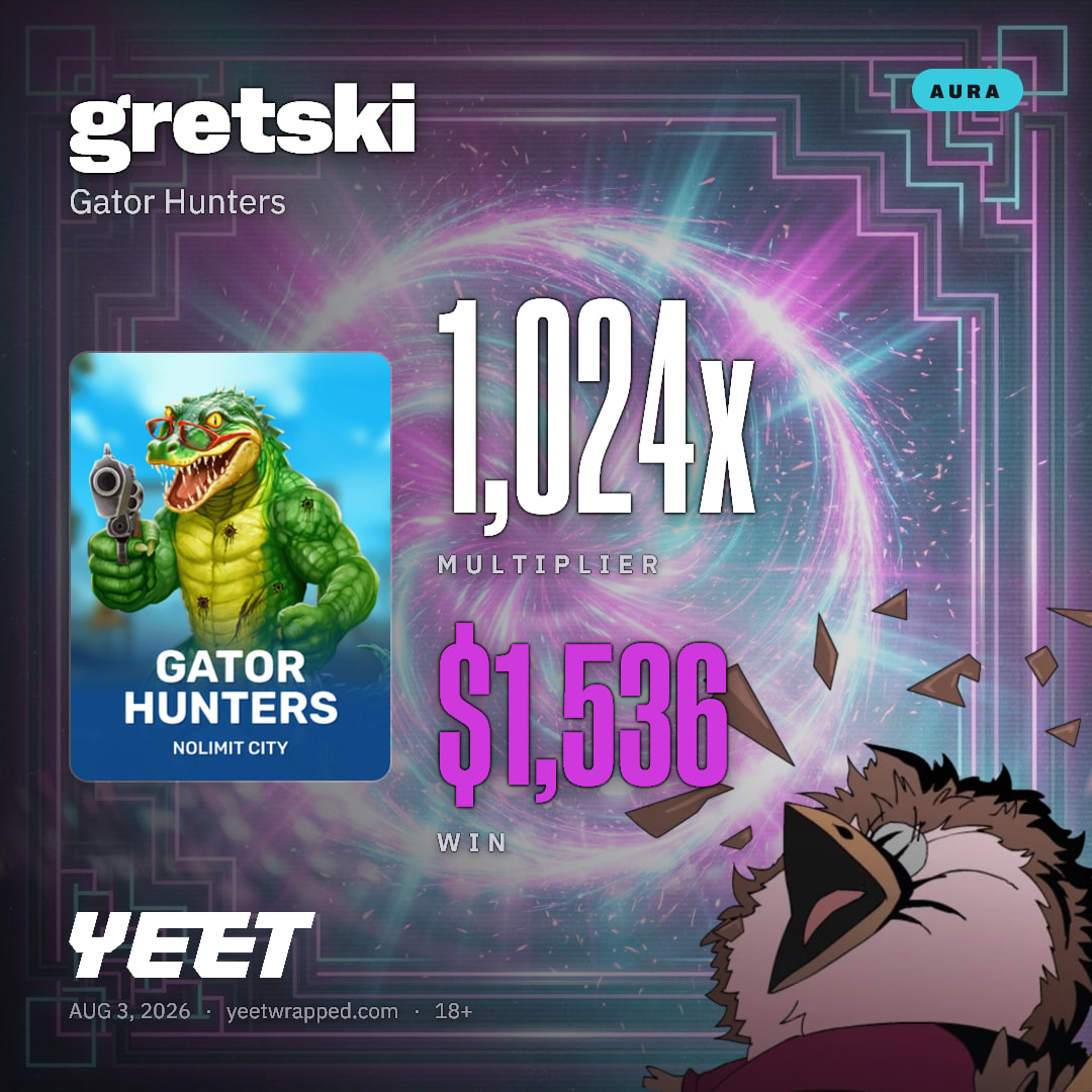 gretski hit 1,024x on Gator Hunters