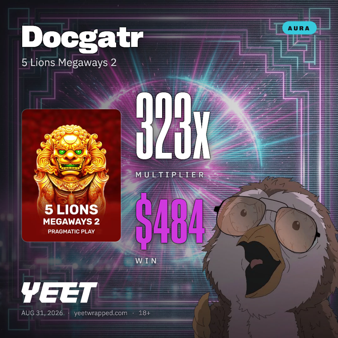 Docgatr hit 322.8x on 5 Lions Megaways 2