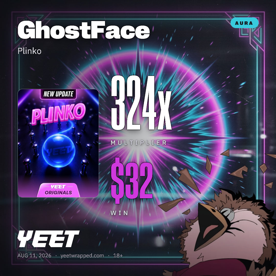 GhostFace hit 324x on Plinko
