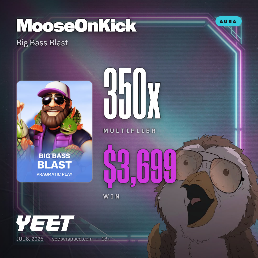 MooseOnKick hit 349.6x on Big Bass Blast