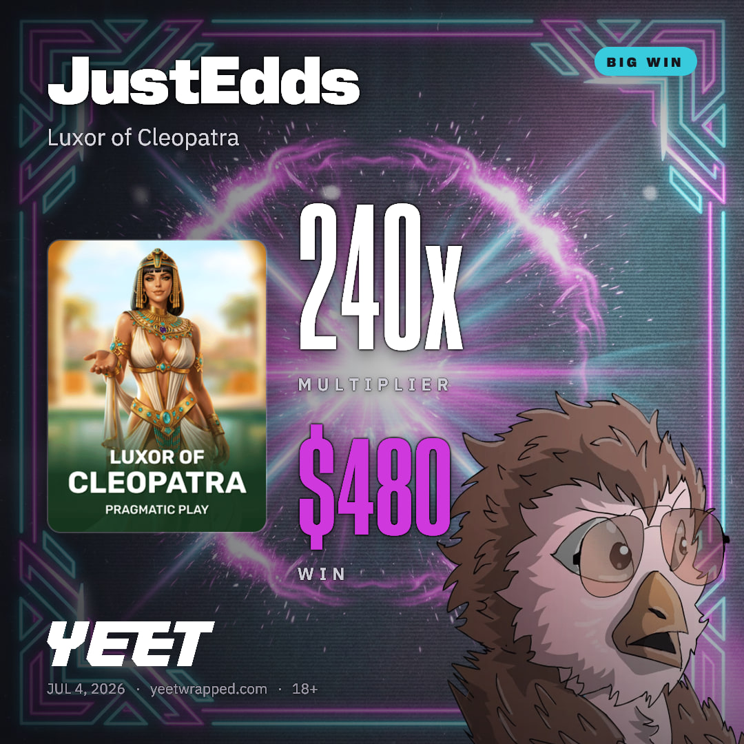 JustEdds hit 240x on Luxor of Cleopatra