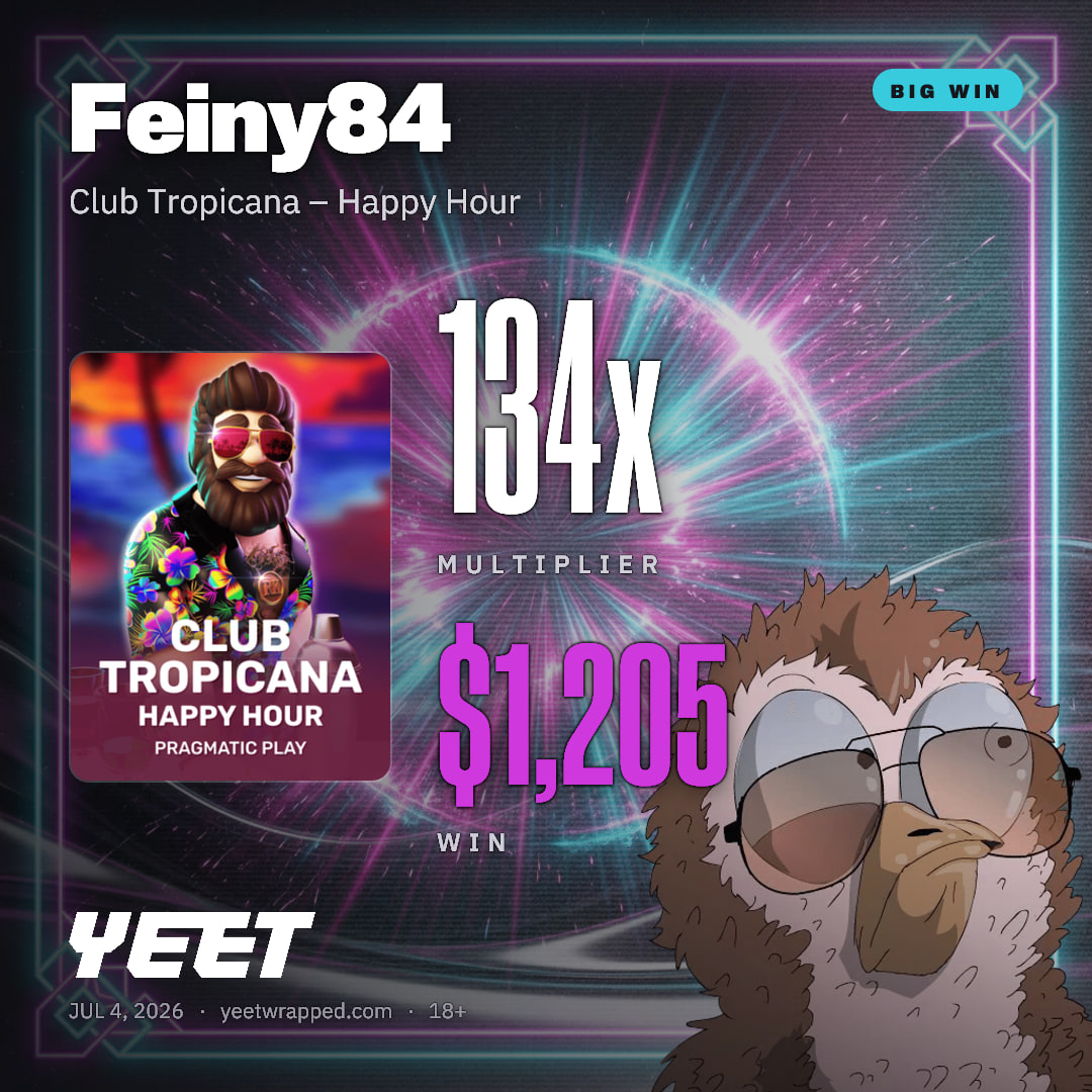 Feiny84 hit 133.9x on Club Tropicana – Happy Hour