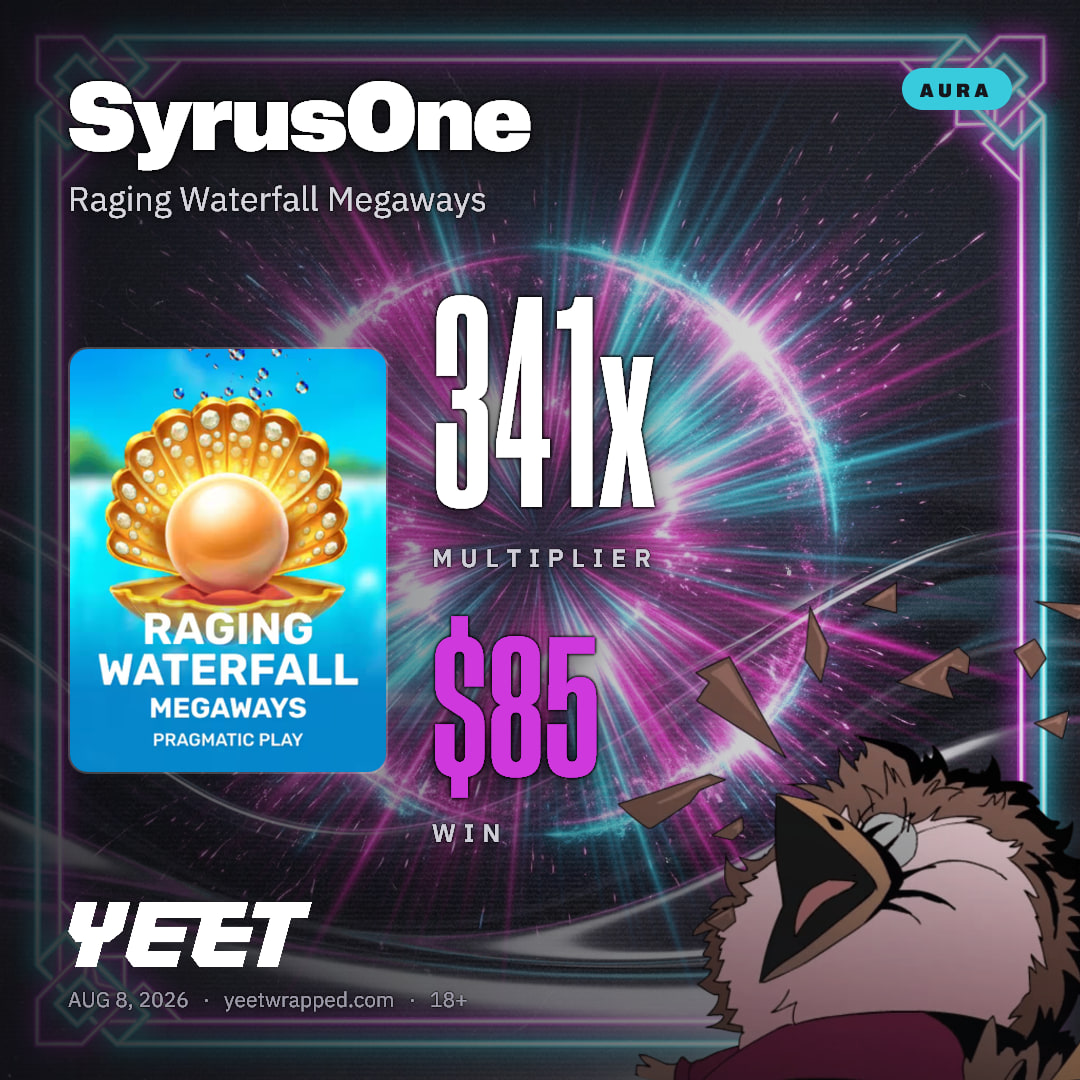 SyrusOne hit 341.2x on Raging Waterfall Megaways