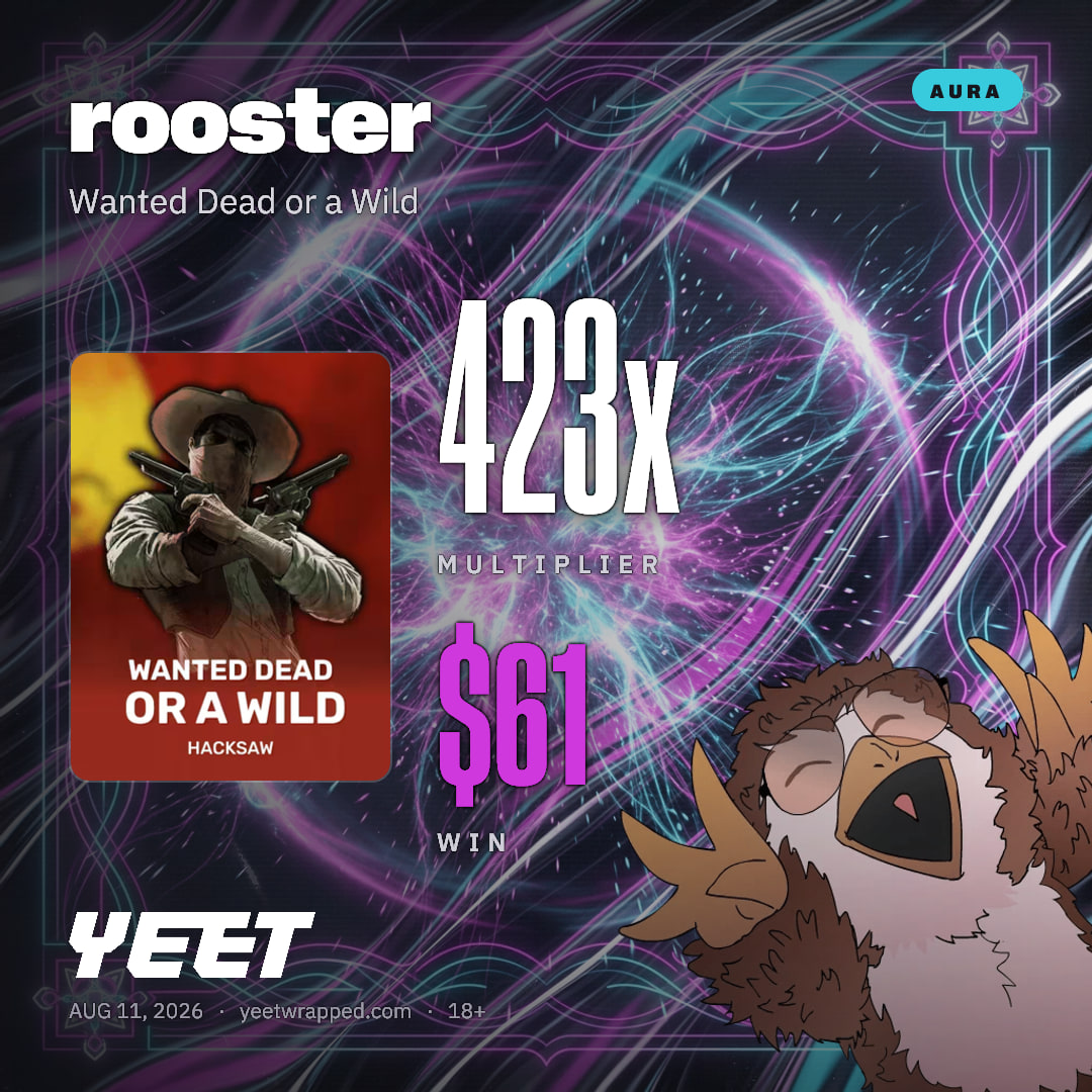 rooster hit 423.1x on Wanted Dead or a Wild