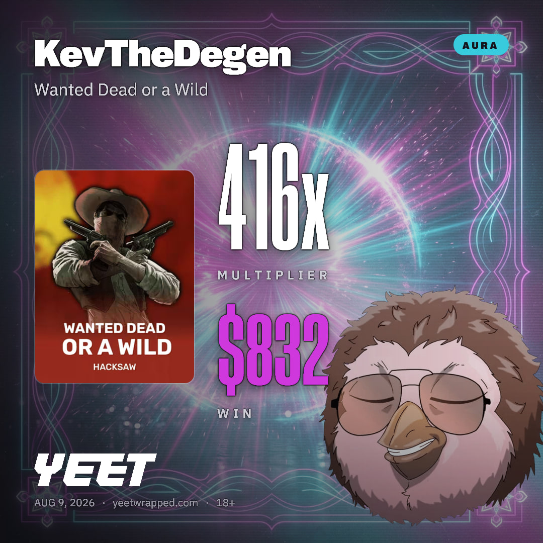KevTheDegen hit 416x on Wanted Dead or a Wild