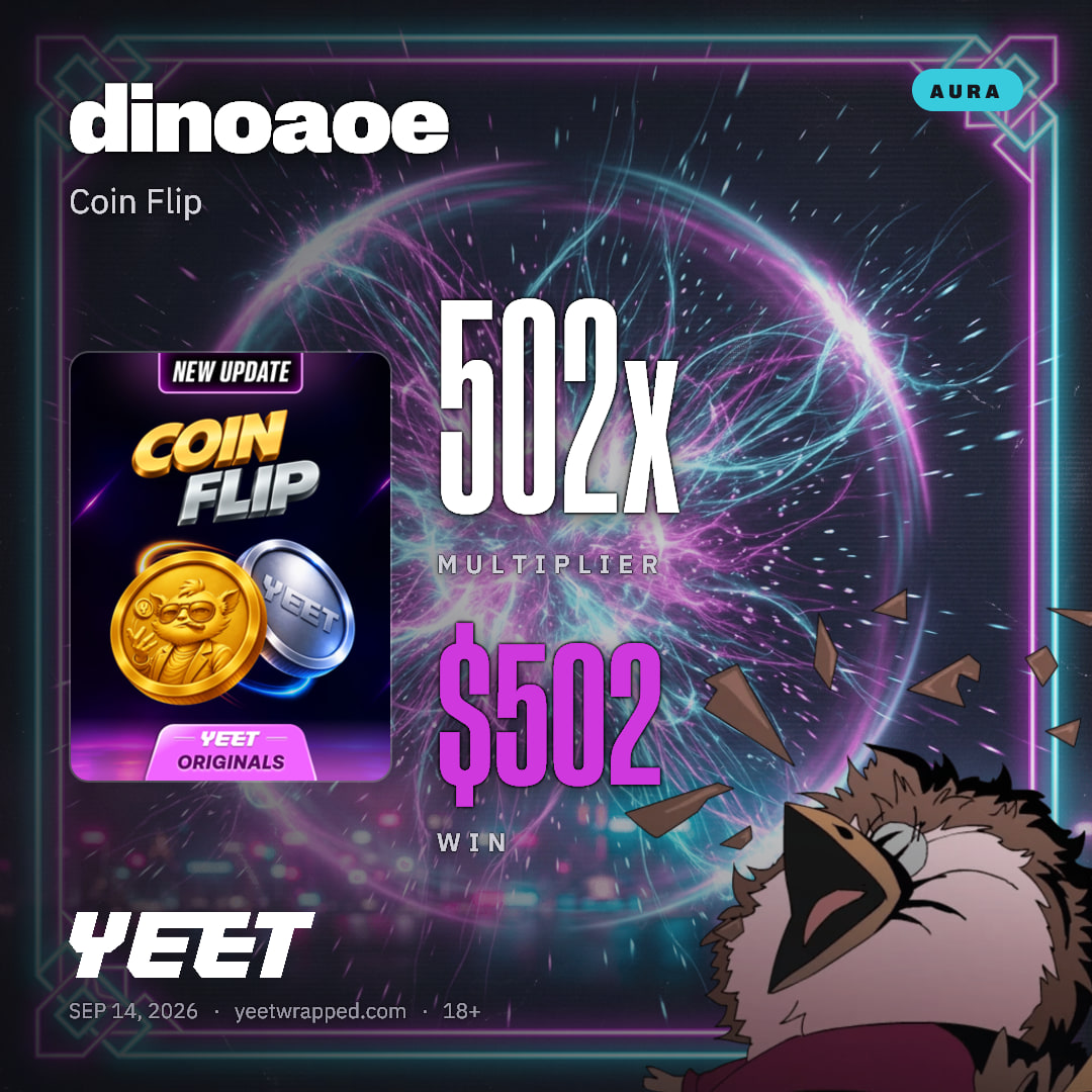 dinoaoe hit 501.8x on Coin Flip