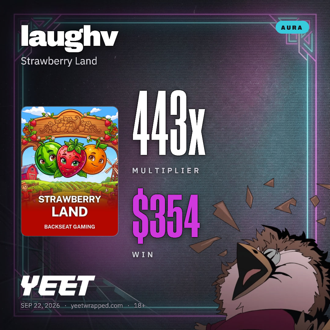 laughv hit 442.5x on Strawberry Land