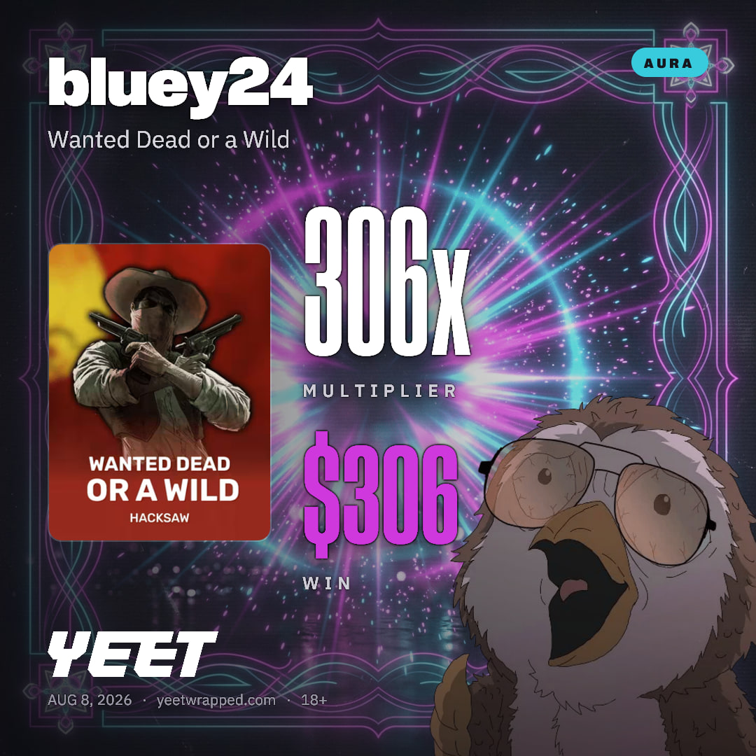 bluey24 hit 305.7x on Wanted Dead or a Wild
