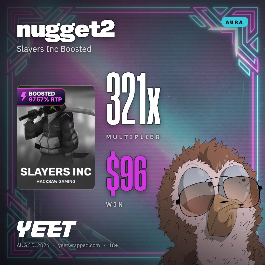 nugget2 hit 320.6x on Slayers Inc Boosted