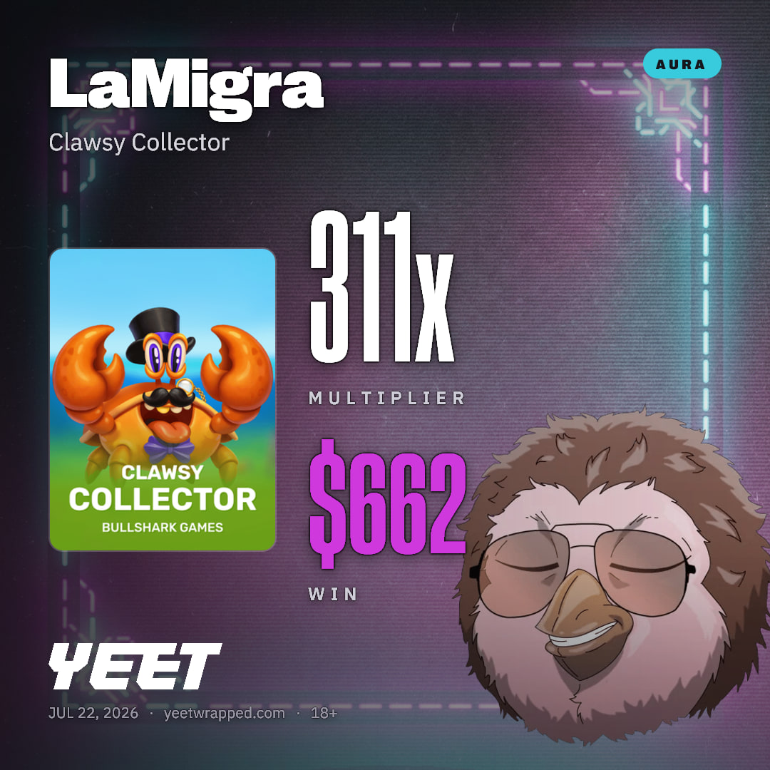 LaMigra hit 310.7x on Clawsy Collector