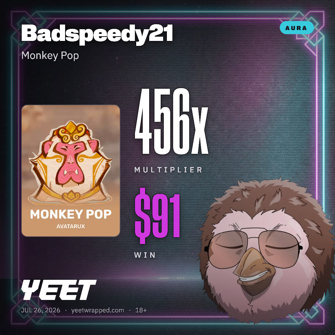 Badspeedy21 hit 456x on Monkey Pop