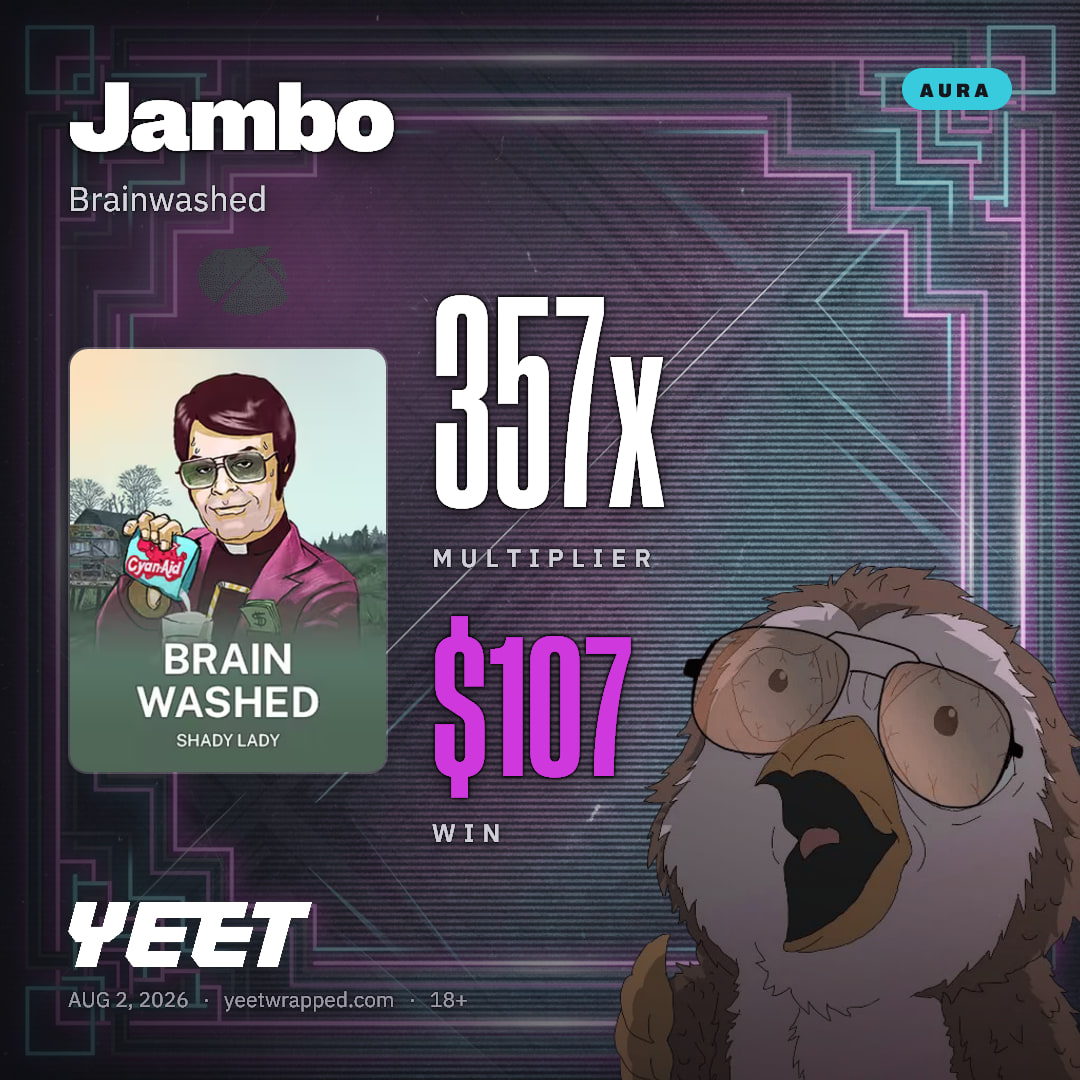 Jambo hit 356.7x on Brainwashed