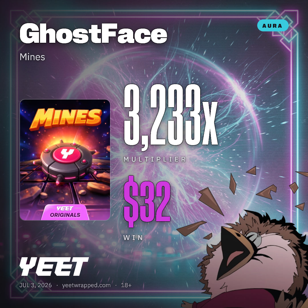 GhostFace hit 3,233x on Mines