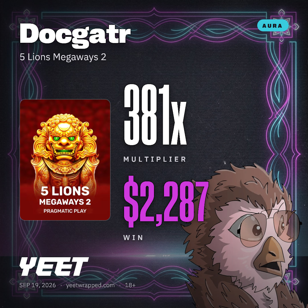 Docgatr hit 381.1x on 5 Lions Megaways 2