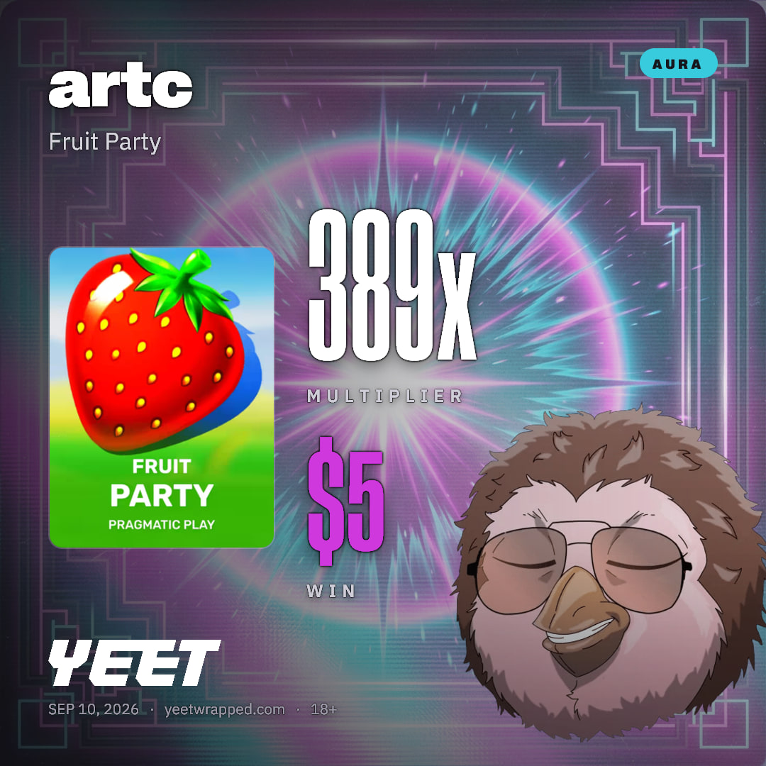 artc hit 389.4x on Fruit Party
