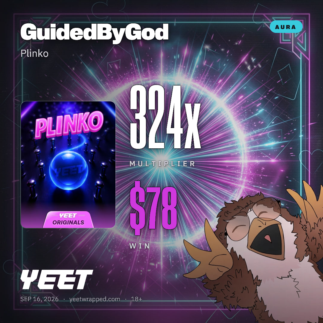 GuidedByGod hit 324x on Plinko