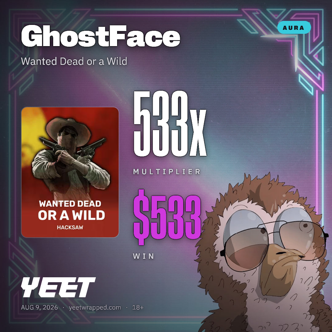 GhostFace hit 532.6x on Wanted Dead or a Wild