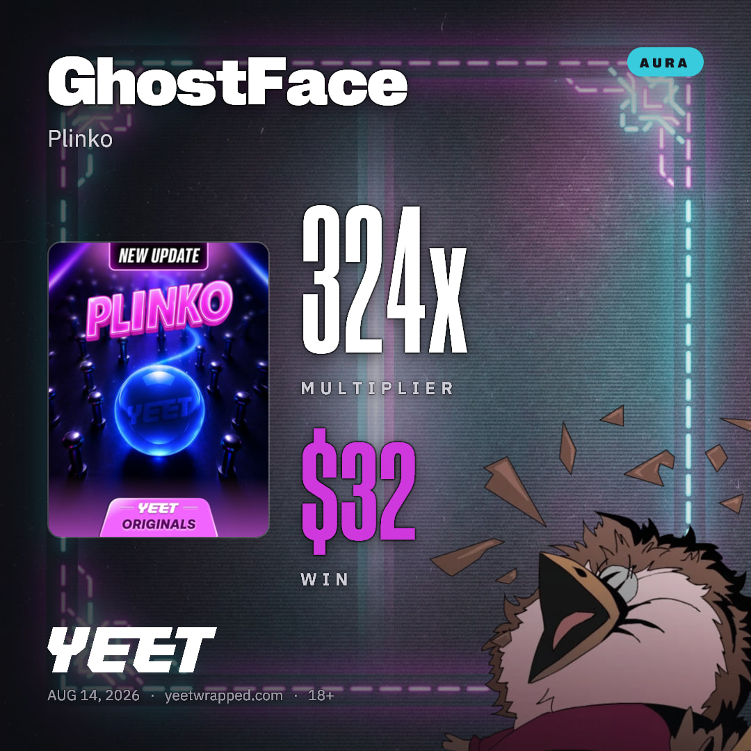 GhostFace hit 324x on Plinko
