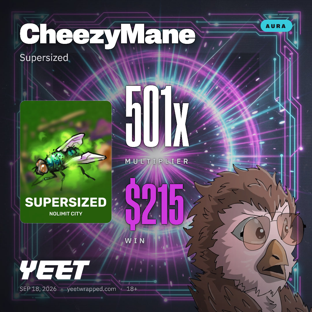 CheezyMane hit 501.4x on Supersized