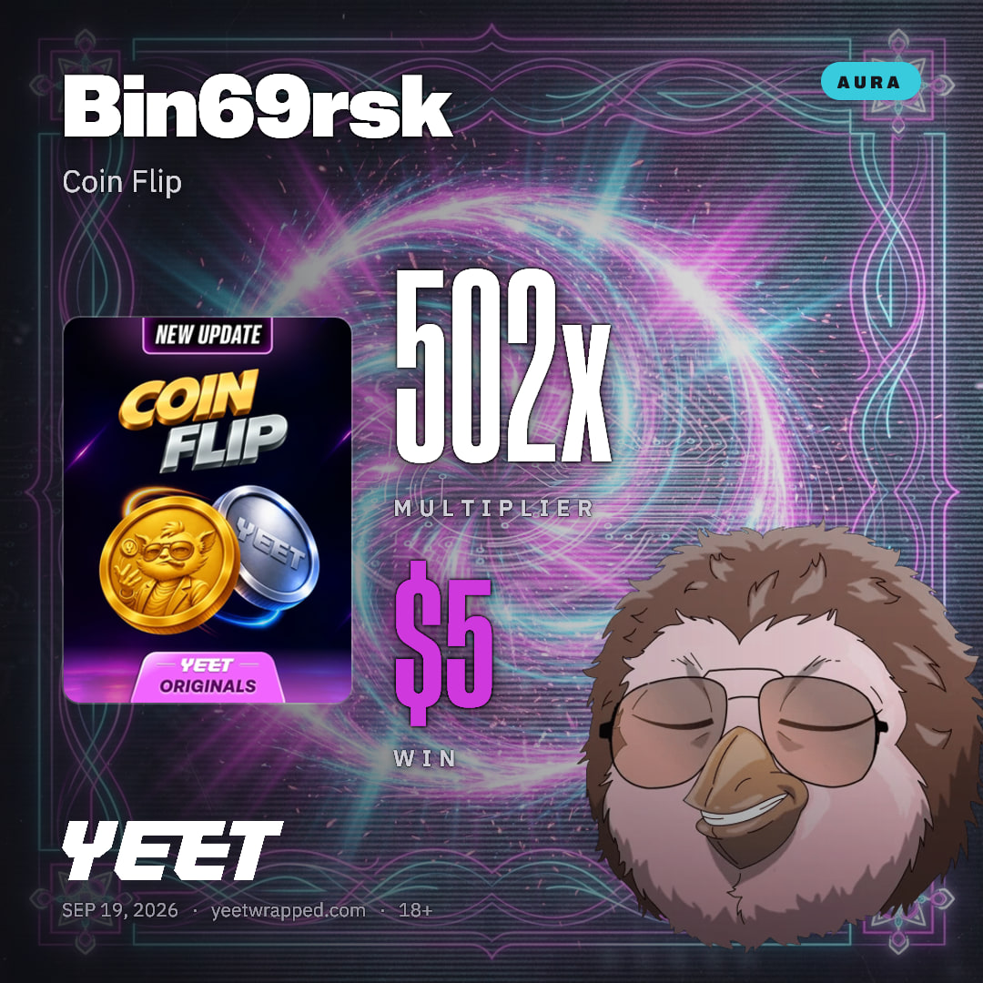 Bin69rsk hit 501.8x on Coin Flip