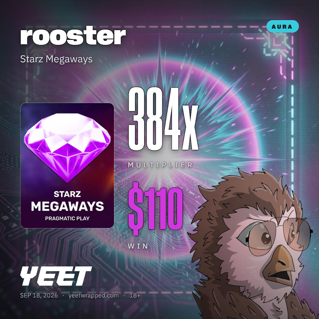 rooster hit 384x on Starz Megaways