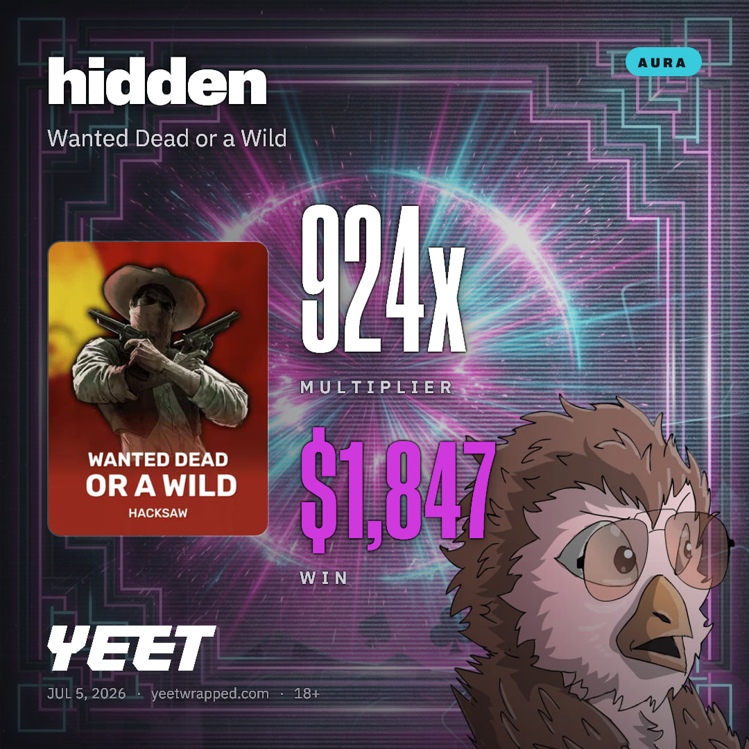 hidden hit 923.6x on Wanted Dead or a Wild