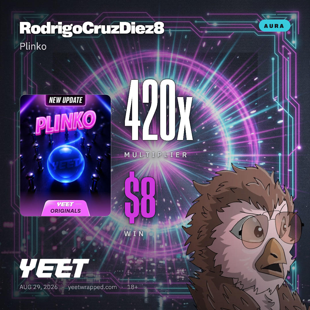 RodrigoCruzDiez8 hit 420x on Plinko