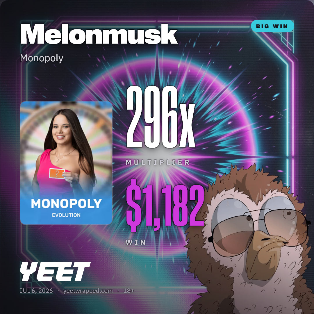 Melonmusk hit 295.5x on Monopoly