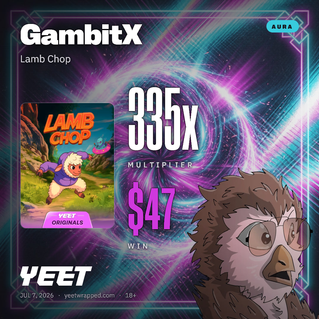 GambitX hit 334.6x on Lamb Chop