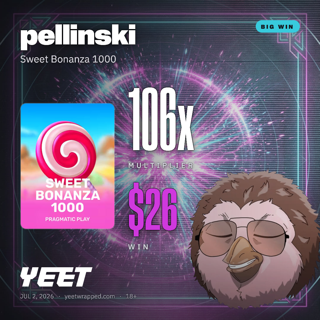 pellinski hit 106x on Sweet Bonanza 1000
