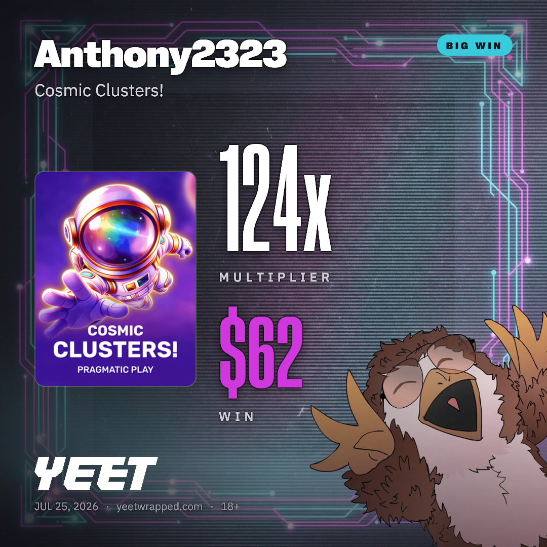 Anthony2323 hit 124.4x on Cosmic Clusters!