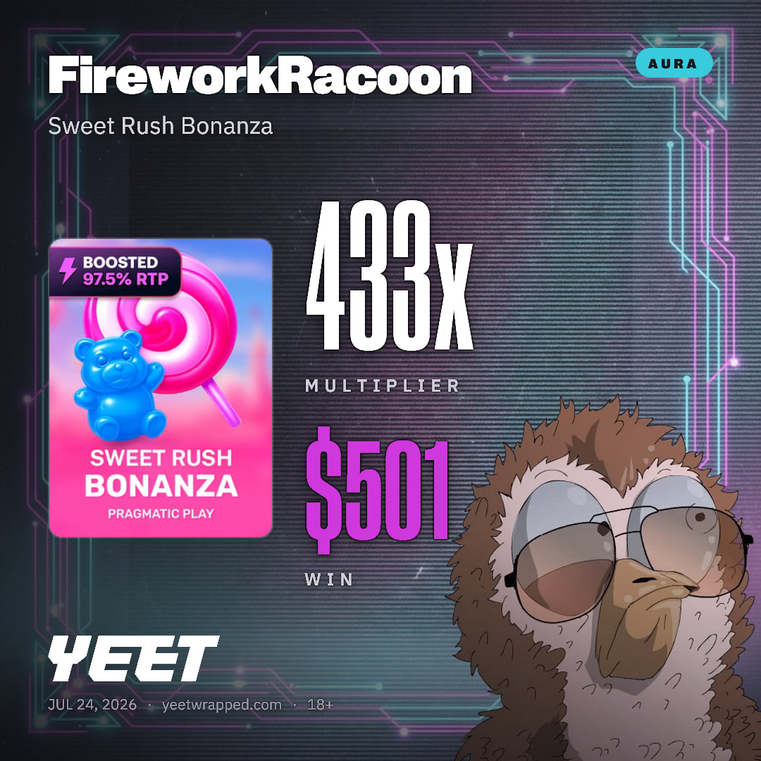 FireworkRacoon hit 432.7x on Sweet Rush Bonanza