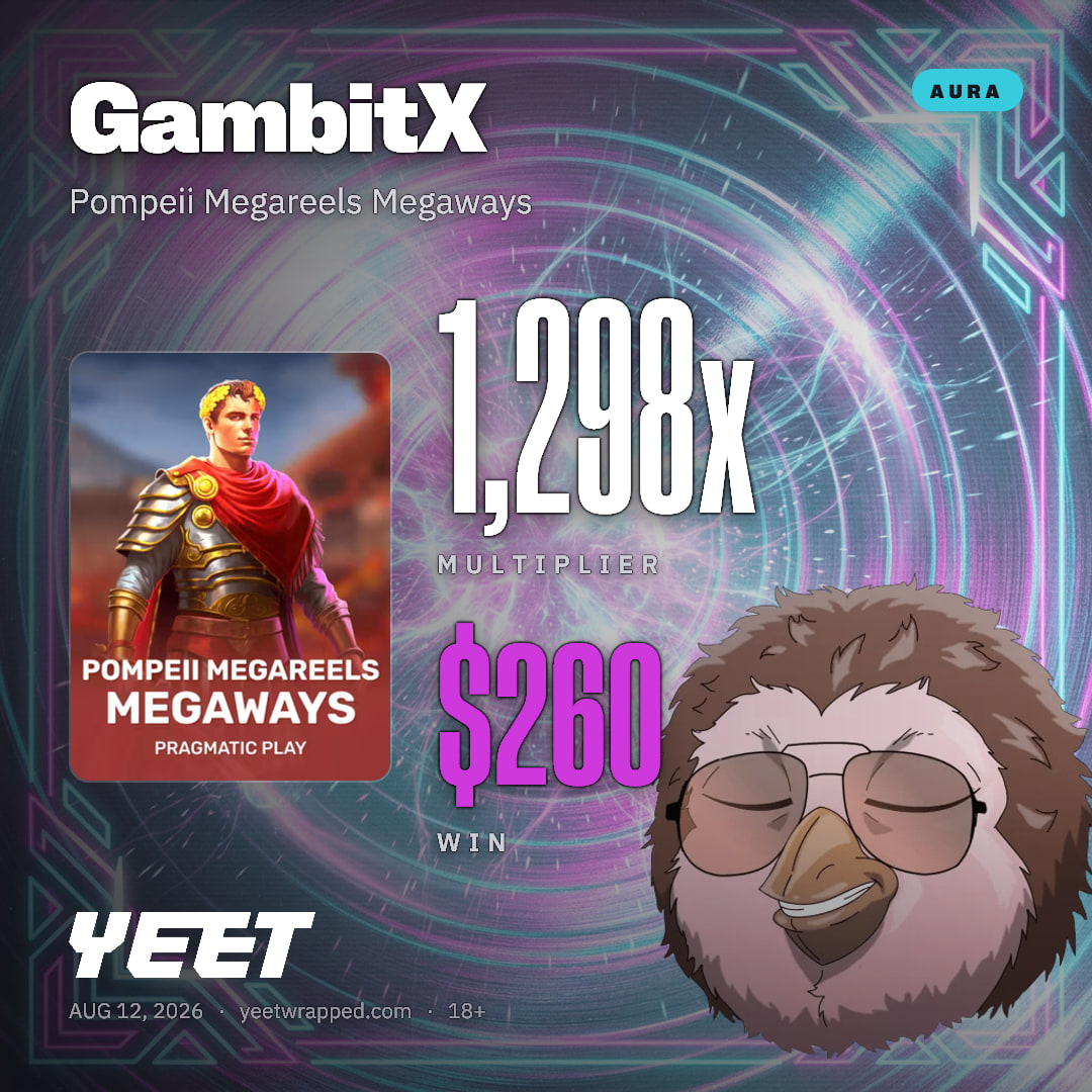GambitX hit 1,298x on Pompeii Megareels Megaways