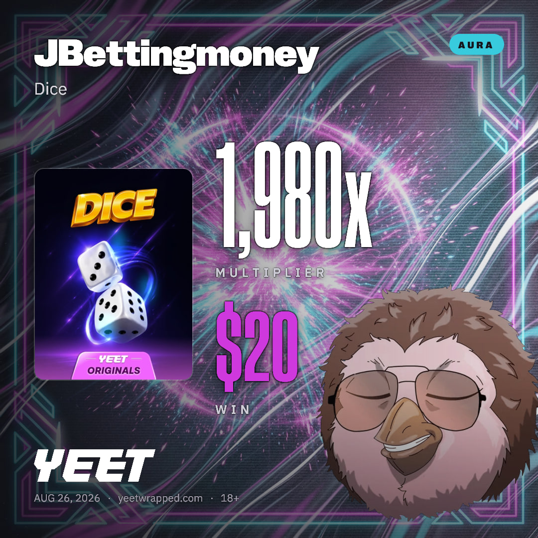 JBettingmoney hit 1,980x on Dice