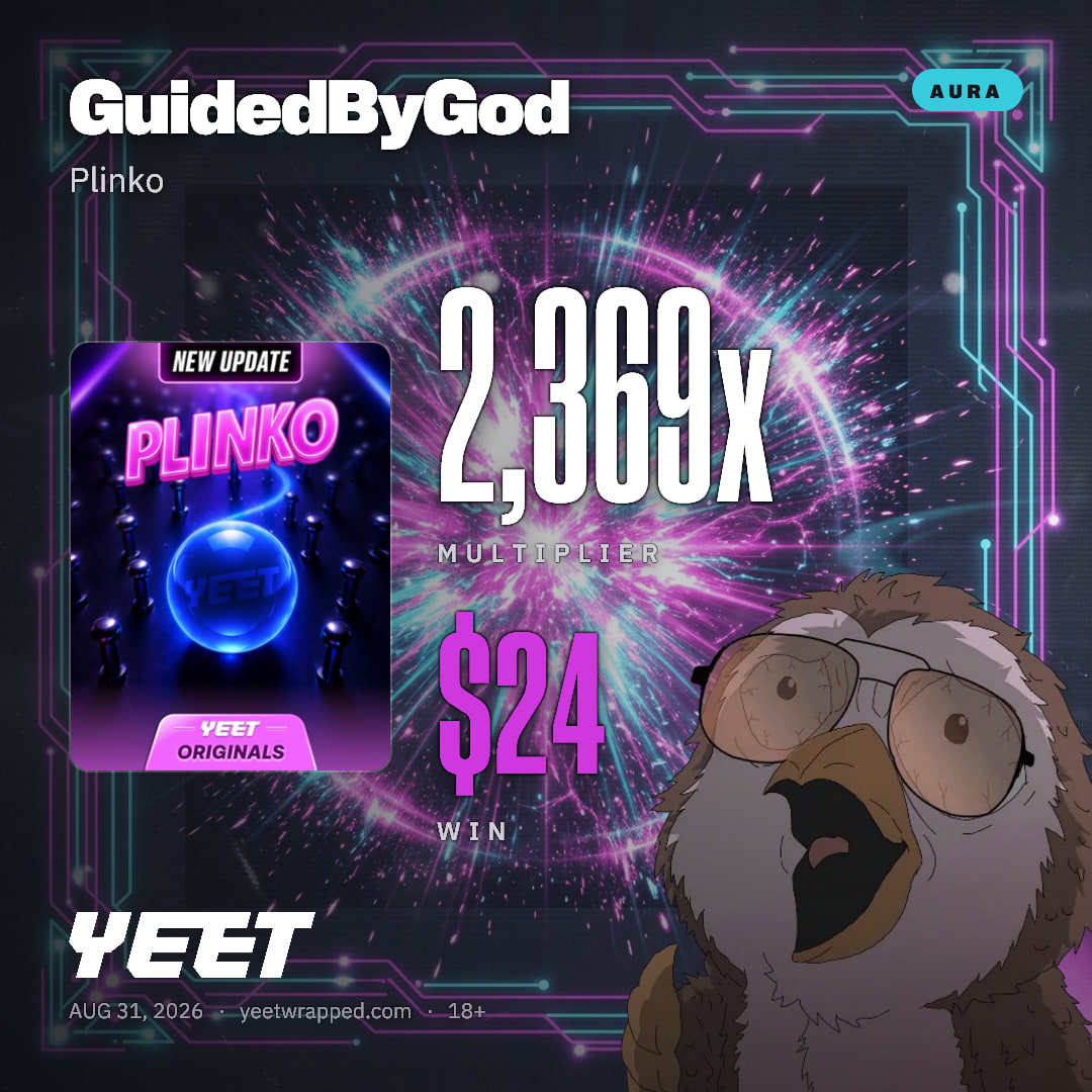 GuidedByGod hit 2,369x on Plinko