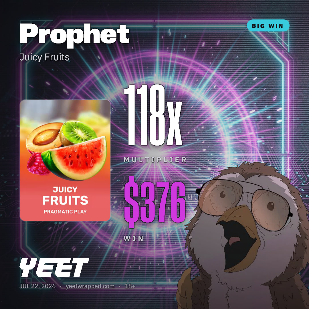 Prophet hit 117.8x on Juicy Fruits