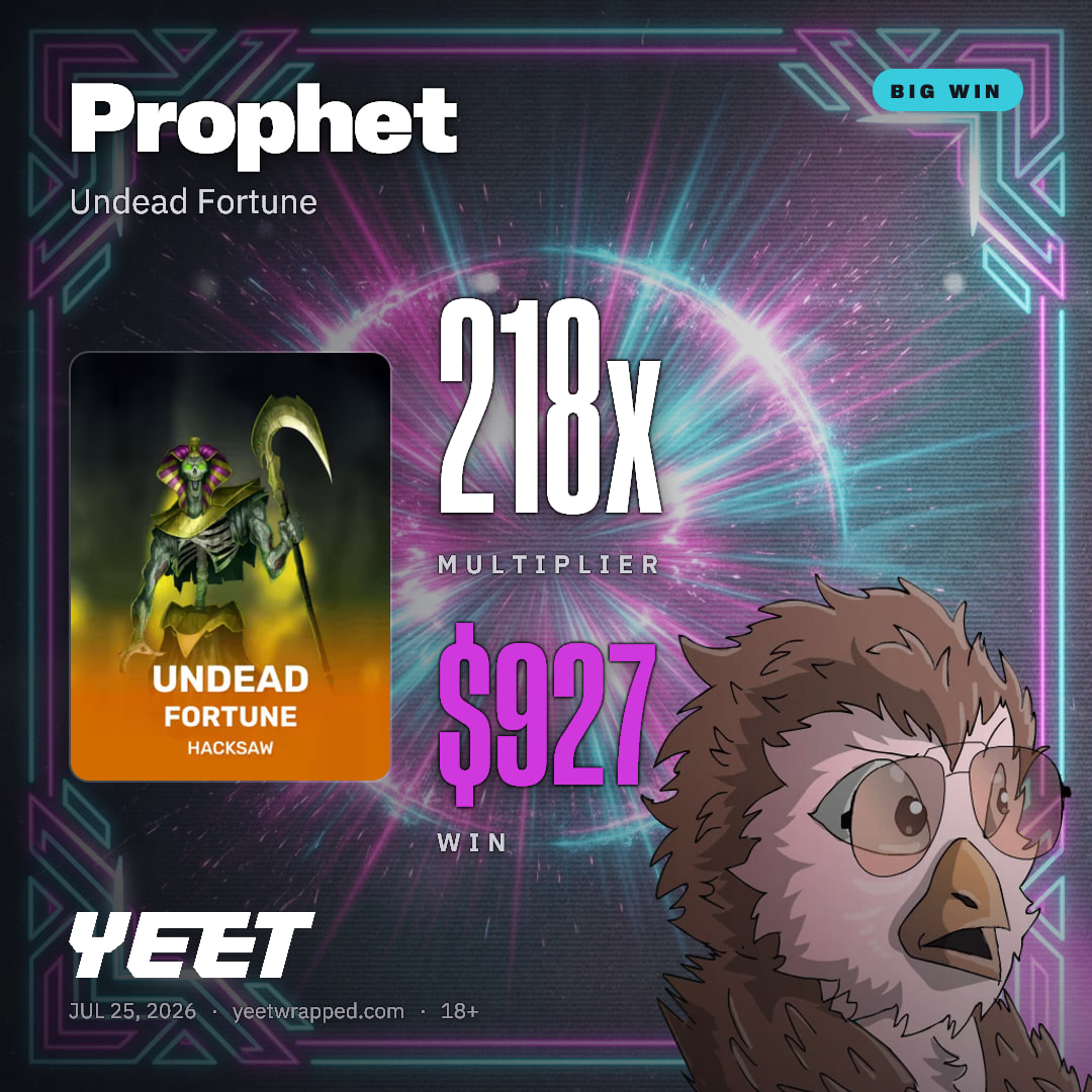 Prophet hit 217.9x on Undead Fortune