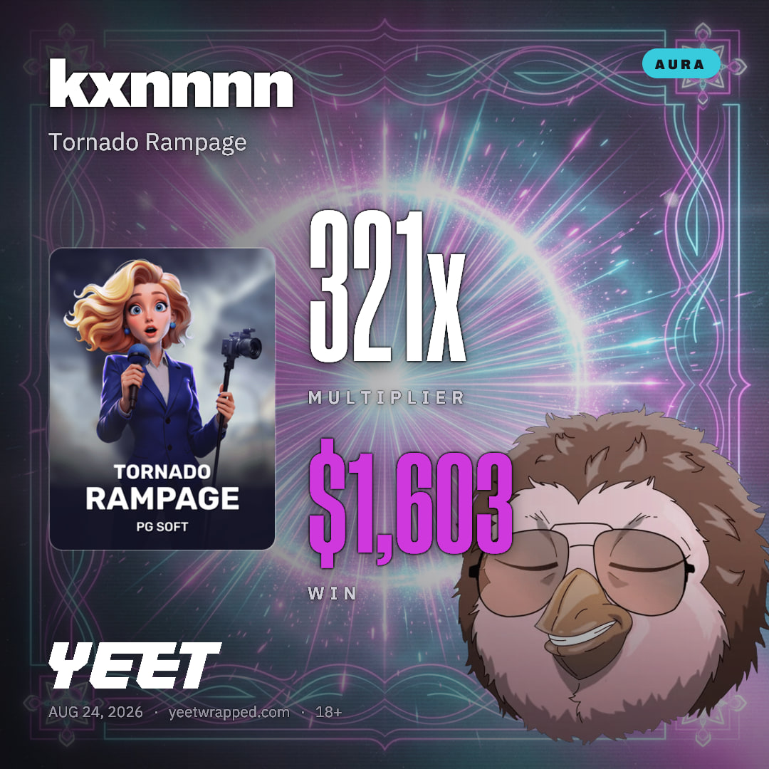 kxnnnn hit 320.6x on Tornado Rampage