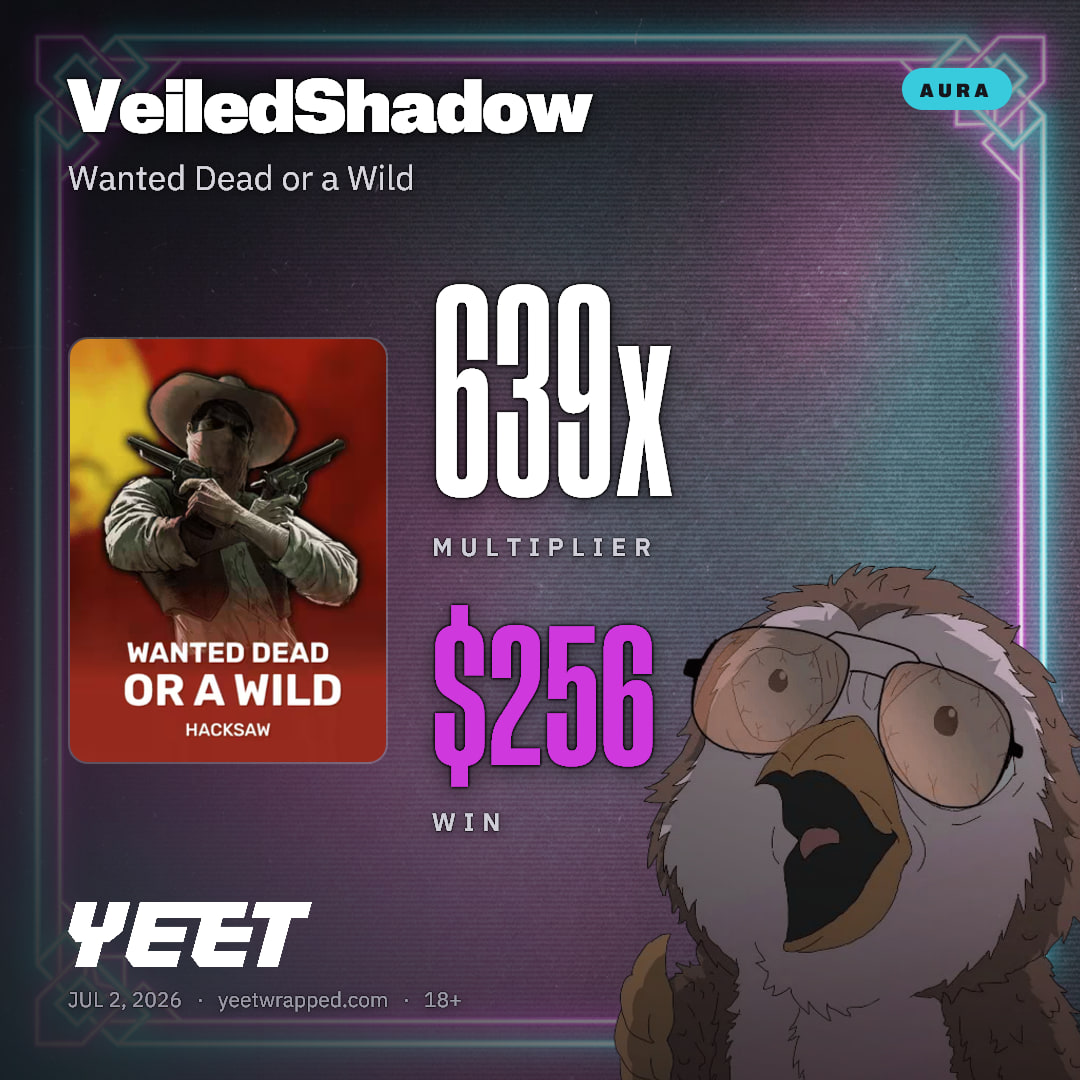 VeiledShadow hit 639.1x on Wanted Dead or a Wild